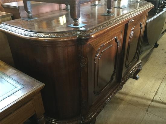 George III style mahogany shaped front sideboard, 5ft 3in.(-)